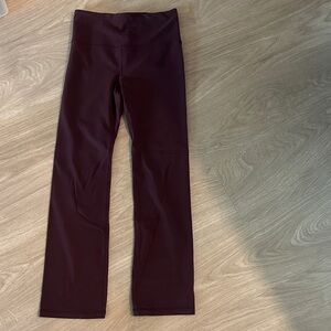 Athleta Elation Straight Leg Pant in garnet.